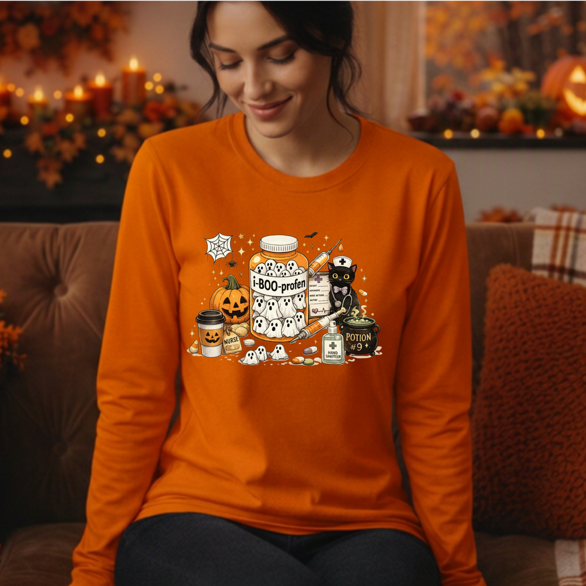 Spooky Shift Essentials Long Sleeve Tee TheCraftNook