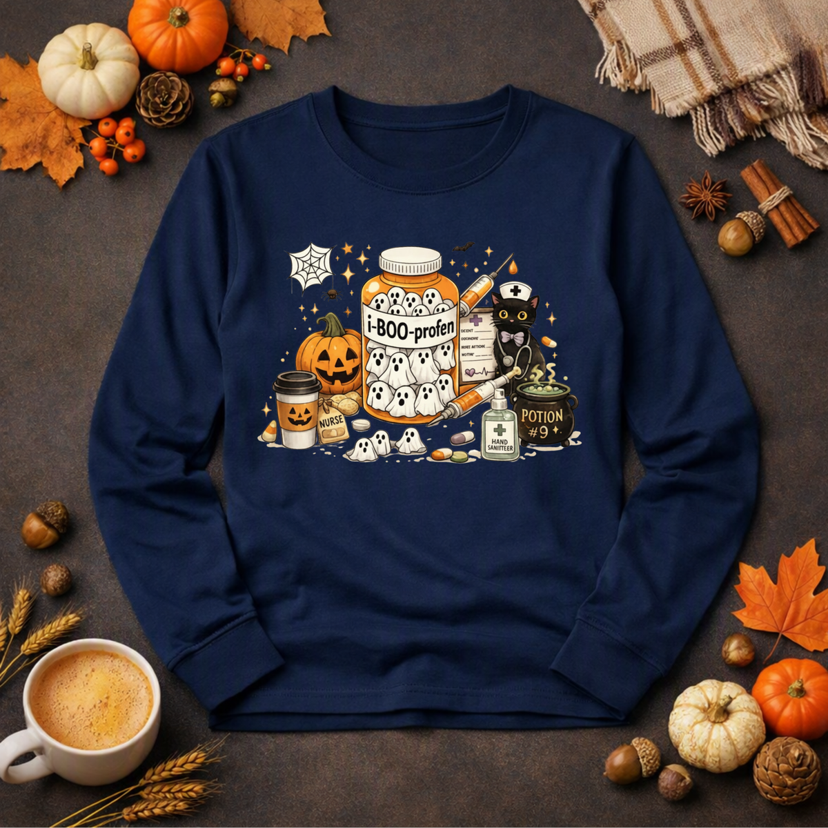 Spooky Shift Essentials Long Sleeve Tee TheCraftNook