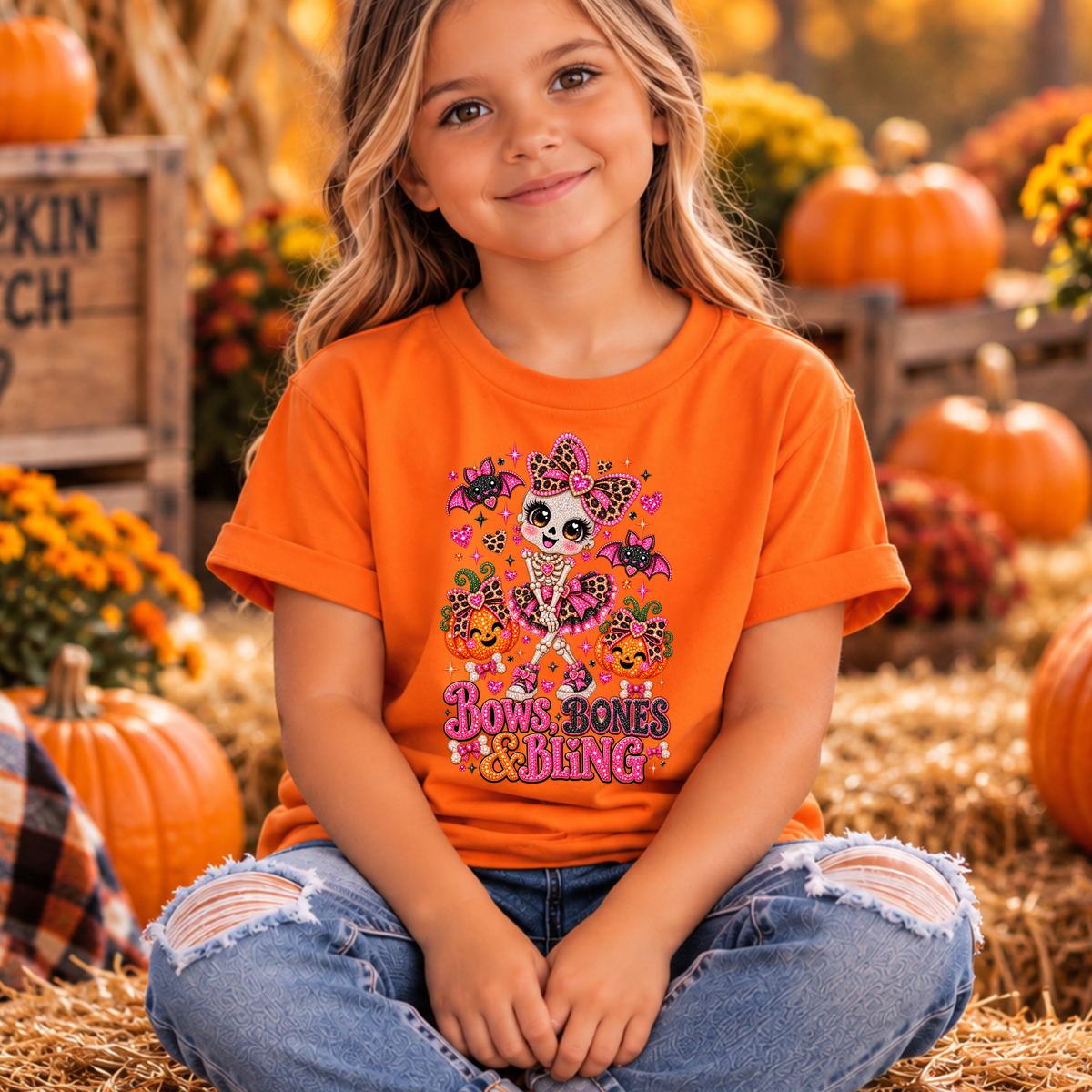 kids Bow Bones bling TheCraftNook