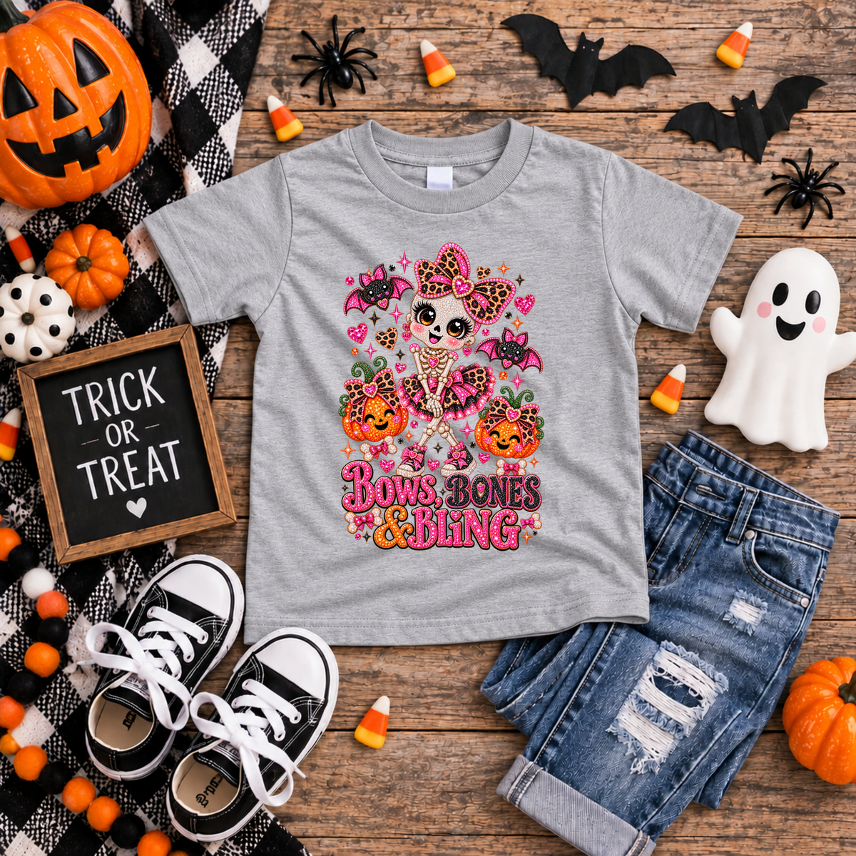 kids Bow Bones bling TheCraftNook