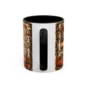 Hello Fall Accent Coffee Mug — Cozy Days, Warm Drinks & Good Vibes Autumn Mug Printify