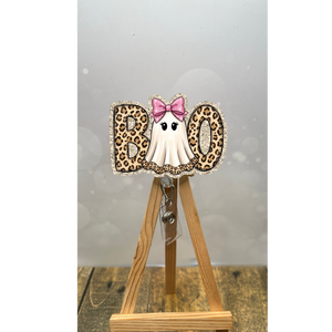 Cute Boo Badge Pull – Glitter Lanyard Accessory TheCraftNook