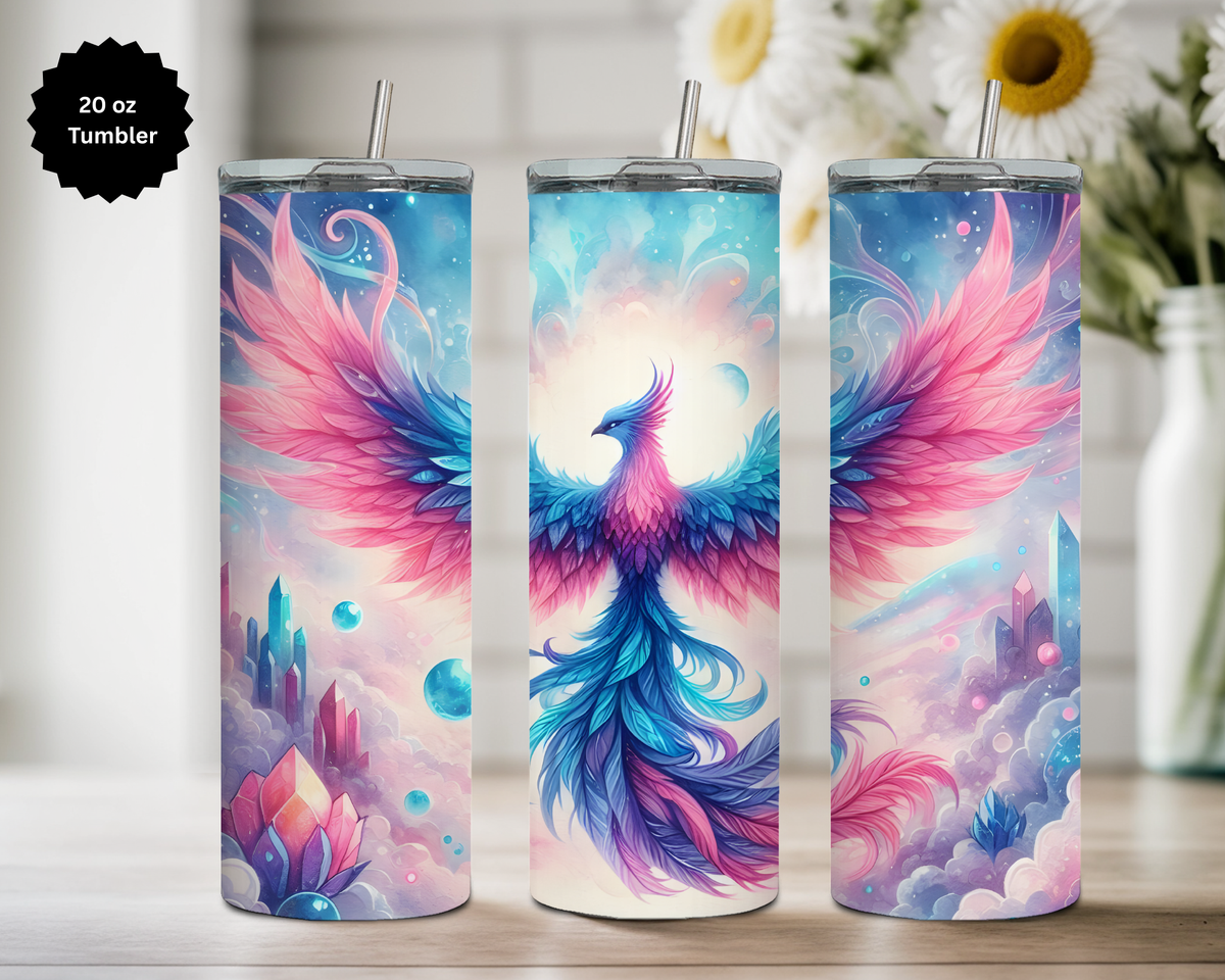 Phoenix 20 oz Stainless Steel Tumbler - Rise & Shine Collection TheCraftNook