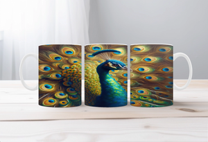 Peacock Magic Morning Mug TheCraftNook