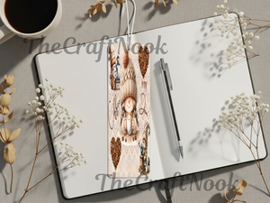 Caffeine & Chapters Bookmark. Aluminum Metal Bookmarks TheCraftNook