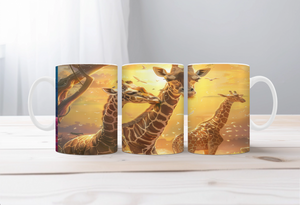 Tall Sips Giraffe Coffee Mugs, two size options. TheCraftNook