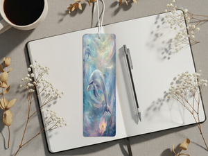 Aluminum Metal Bookmarks, Dolphin images. Make every chapter a splash! TheCraftNook