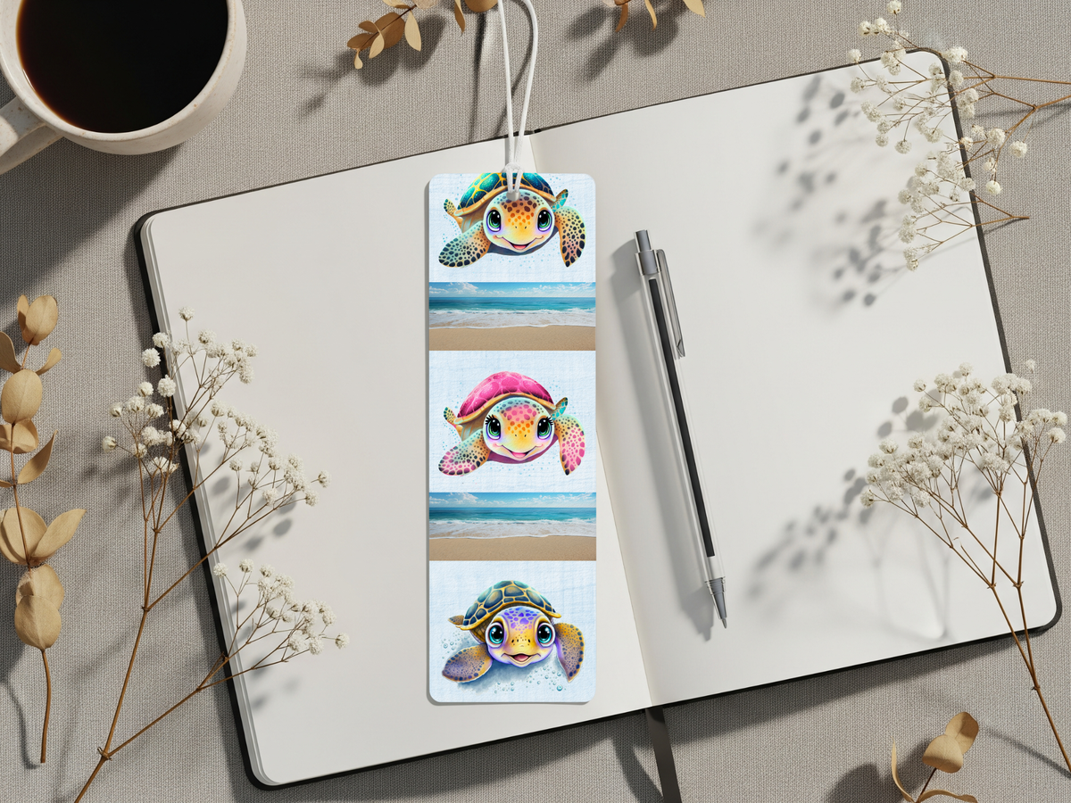 Aluminum Metal Bookmarks, Sea Turtle Images Bring a splash of the sea to every page TheCraftNook
