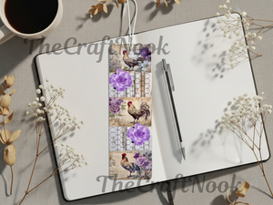Aluminum Metal Bookmarks, Chicken Images TheCraftNook