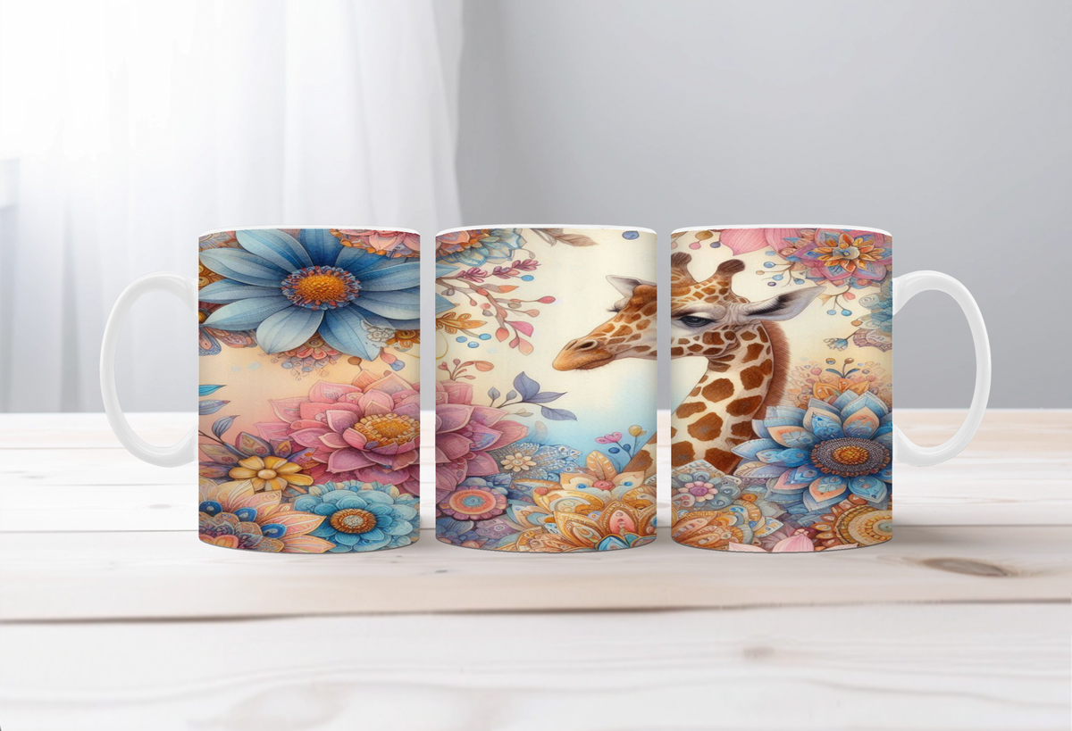 Tall Sips Giraffe Coffee Mugs, two size options. TheCraftNook