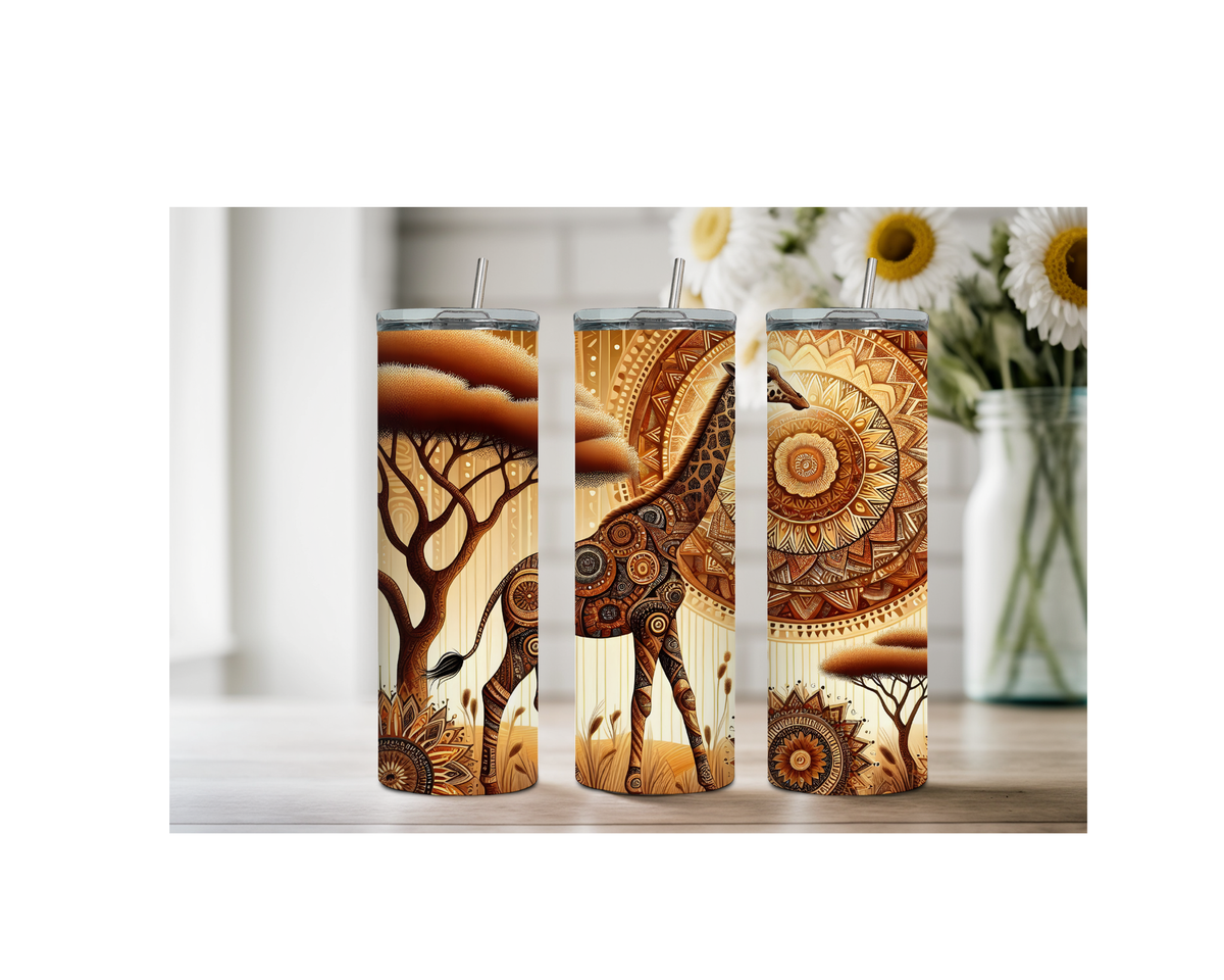 20-ounce Gentle Giraffe Whimsy Stainless Steel Tumbler. Multiple Images Available. TheCraftNook
