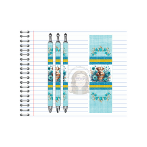 Refillable Pens, Highland Cow Images.  Cute notes start here. Multiple options and Images available. TheCraftNook