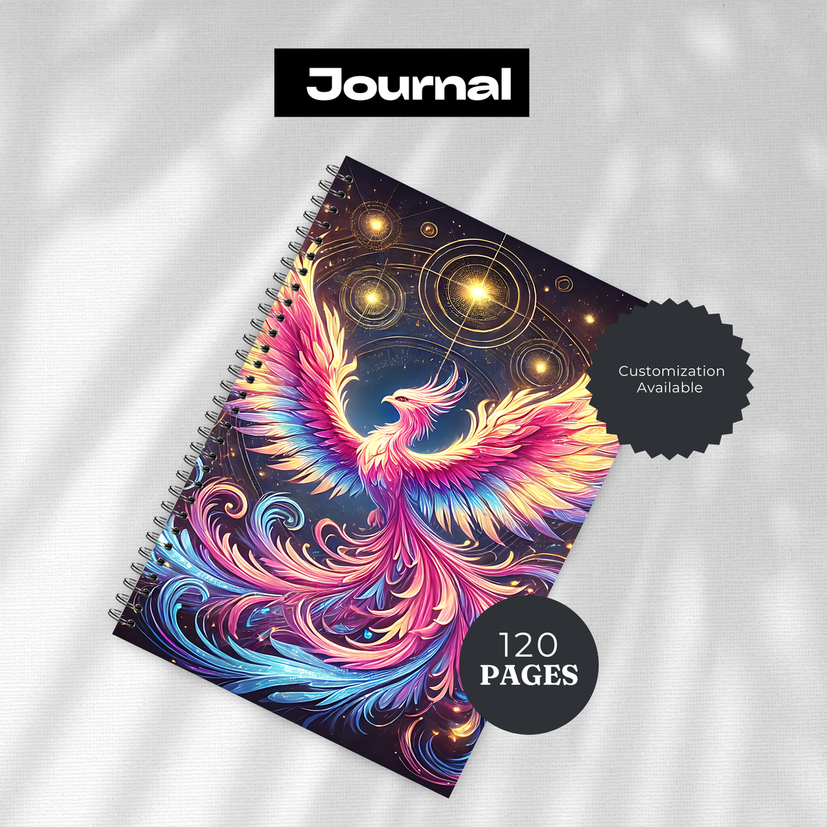 Phoenix Journal - 120 Page Lined Notebook for Writing & Planning TheCraftNook