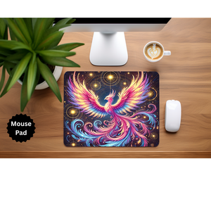 Phoenix Mouse Pad - Mythical Fire Bird Desk Accessory TheCraftNook