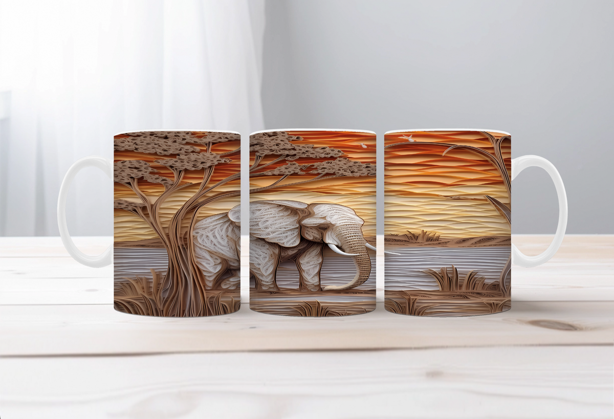 Elephant Image Coffee Mugs. Multiple images to choose from with personalization options. TheCraftNook