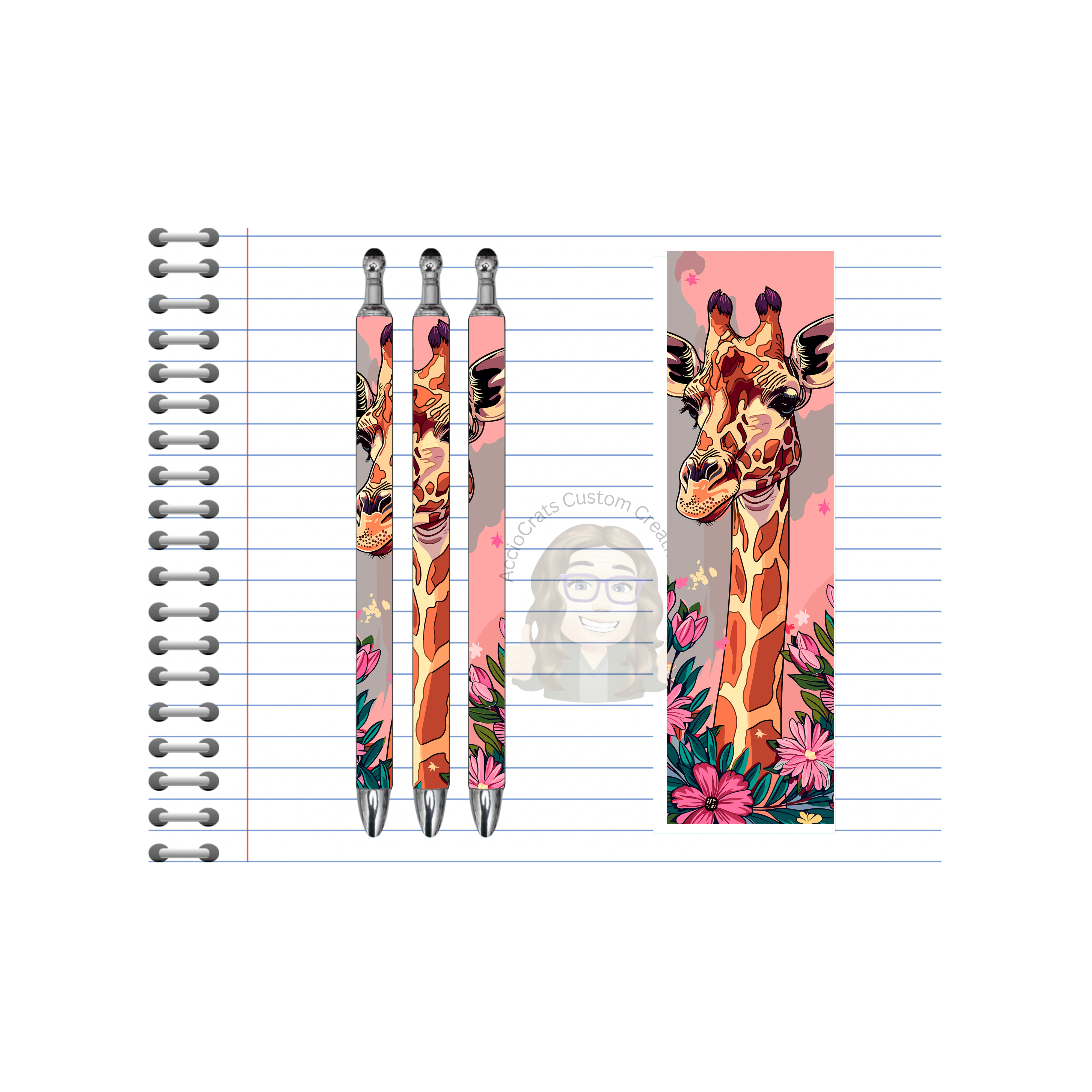 A long‑necked twist on everyday writing, Refillable Pens, Giraffe Images multiple options and Images available.