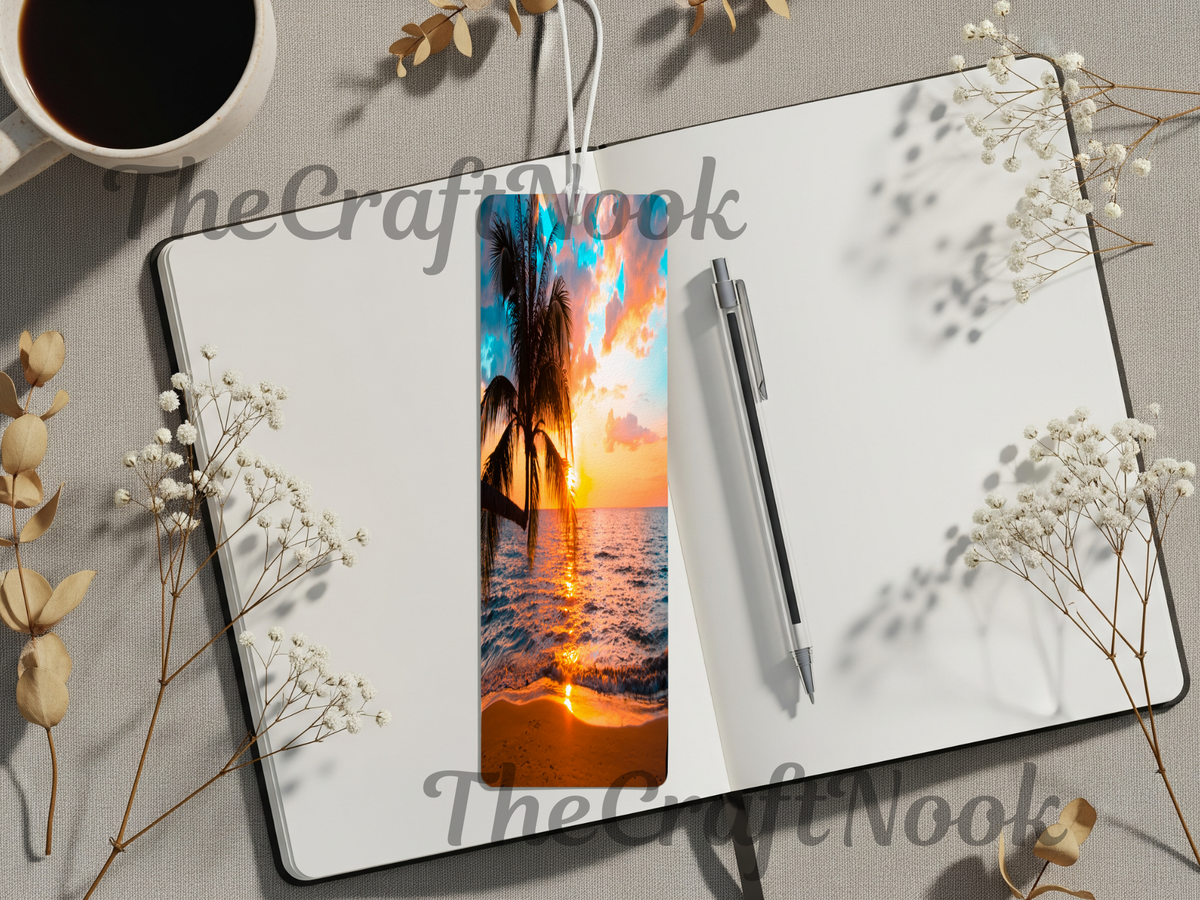 Aluminum Metal Bookmarks, Beach Images TheCraftNook