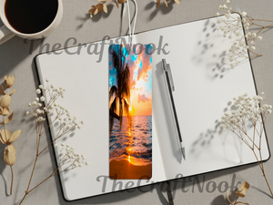 Aluminum Metal Bookmarks, Beach Images TheCraftNook