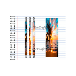 Refillable Pens, Beach Images multiple options and Images available. Beach vibes in every stroke. TheCraftNook