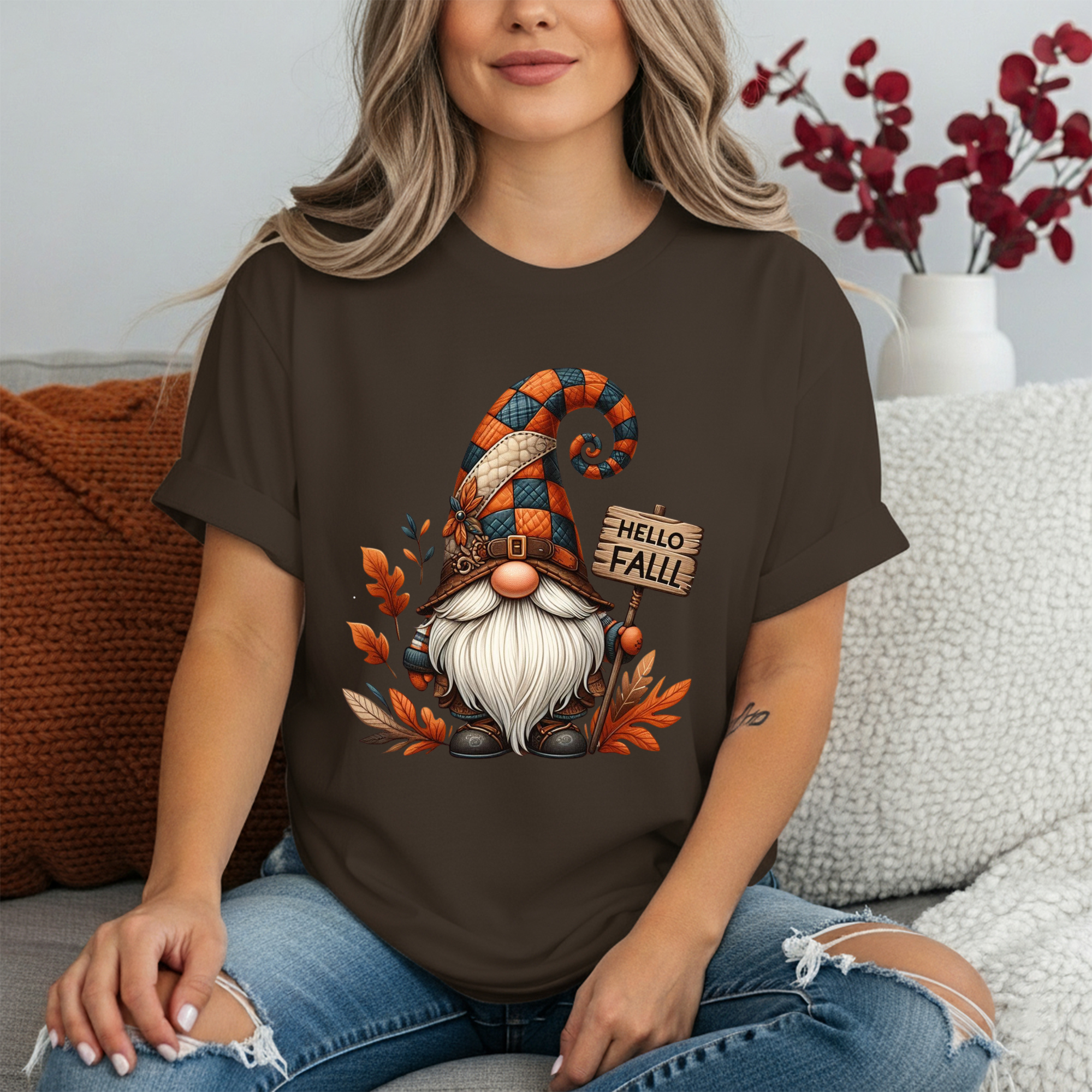 Hello Fall Gnome Tee