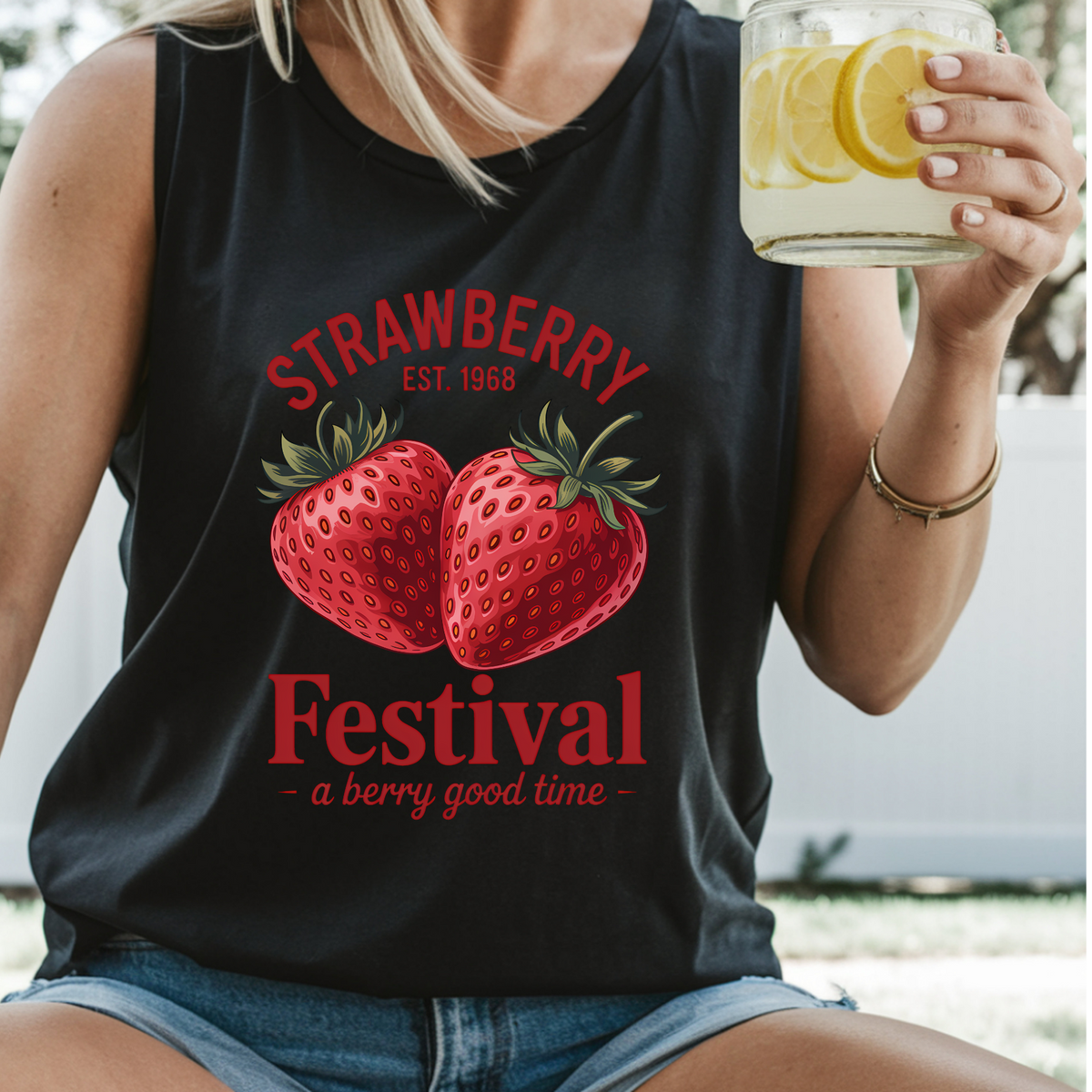 Strawberry Tank Top | TheCraftNook TheCraftNook
