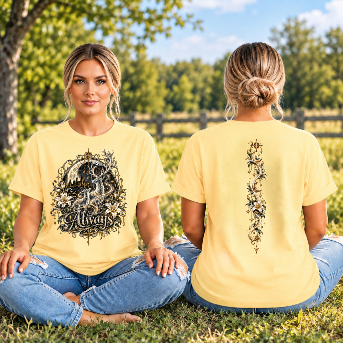 Always T-shirt front and back graphics TheCraftNook