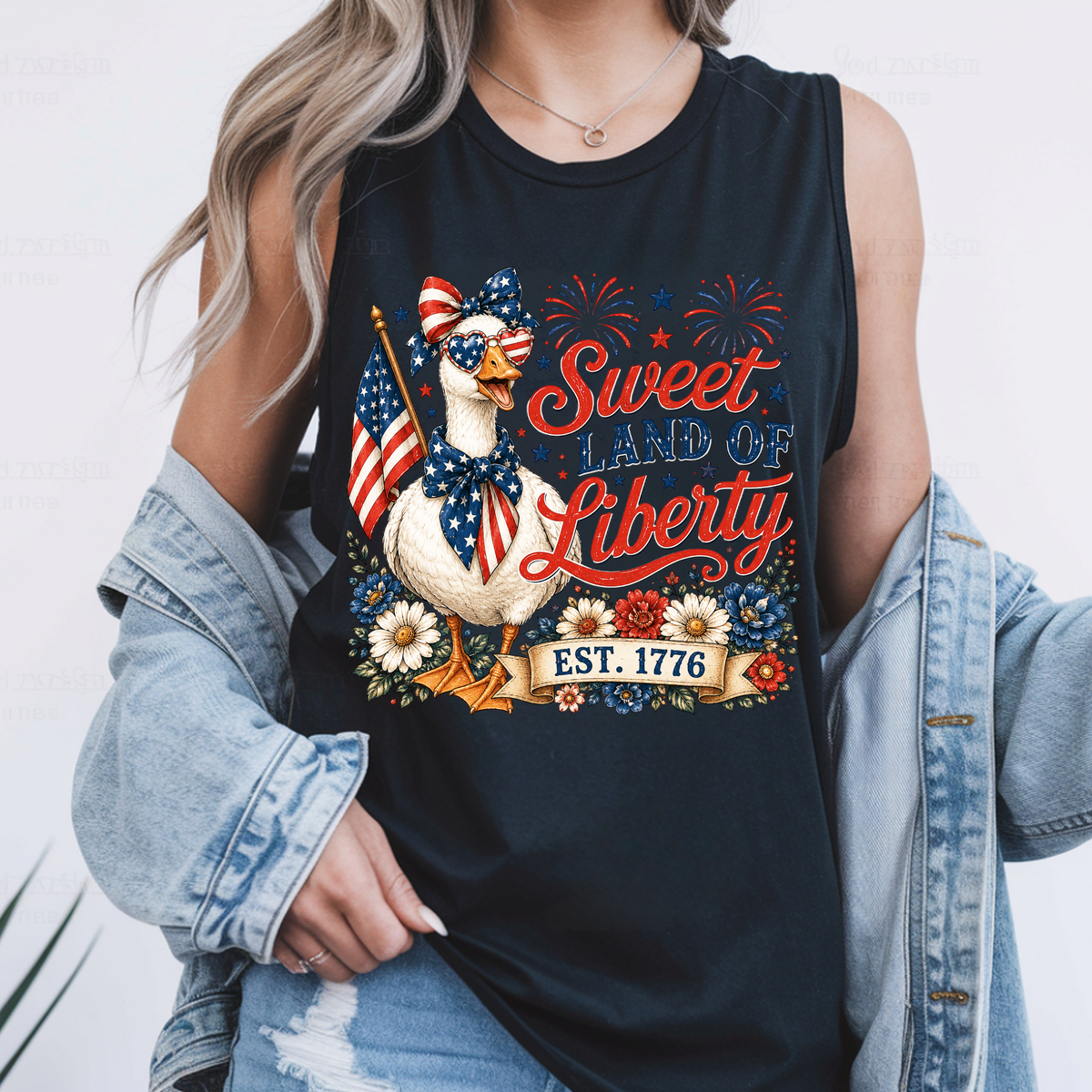 Sweet Land of Liberty Tank TheCraftNook