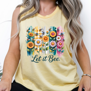 Let It Bee Graphic Tank Top | TheCraftNook TheCraftNook