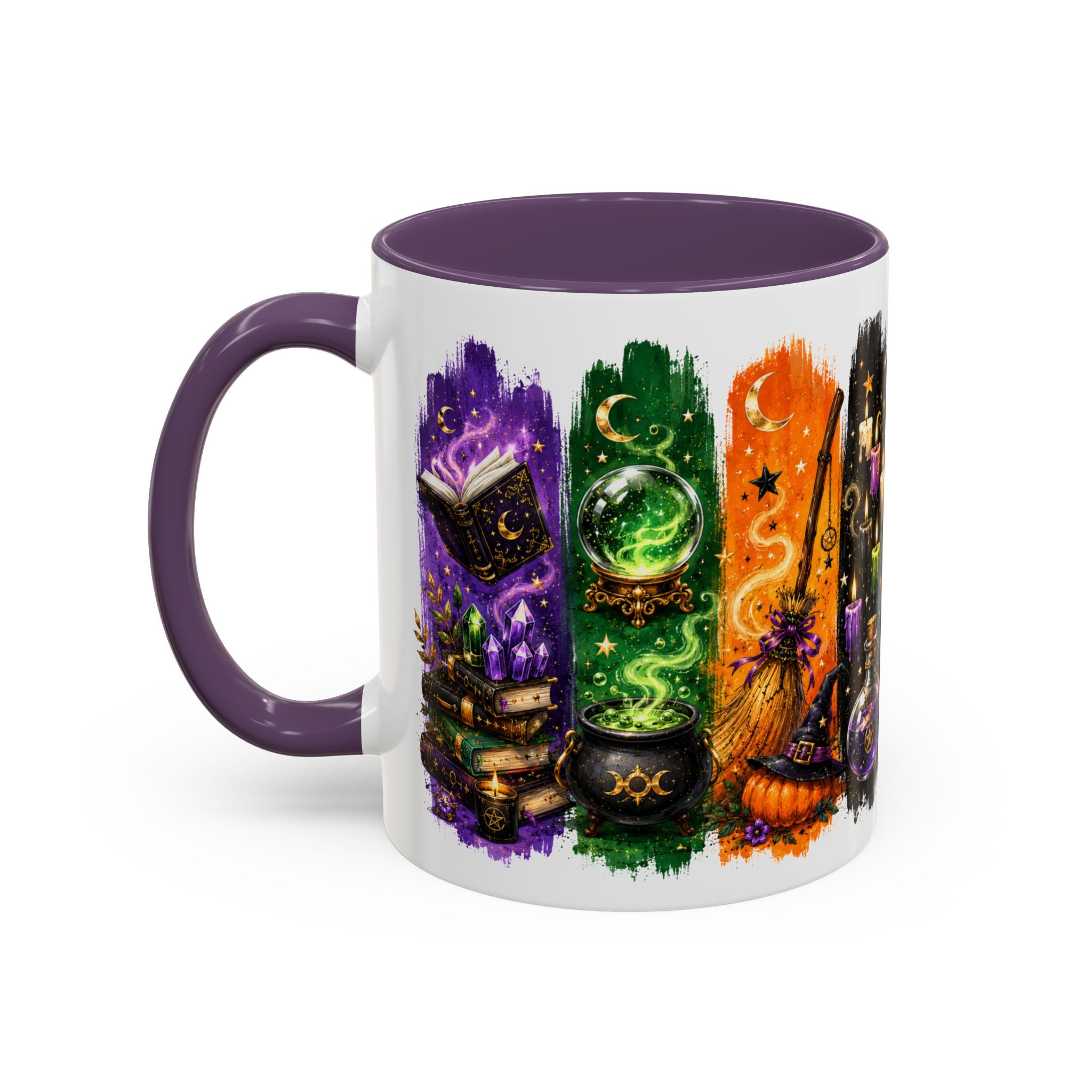 Autumn Alchemy Fueled by Potions & Coffee Accent Mug — Witchy Halloween Coffee Cup (11/15oz)