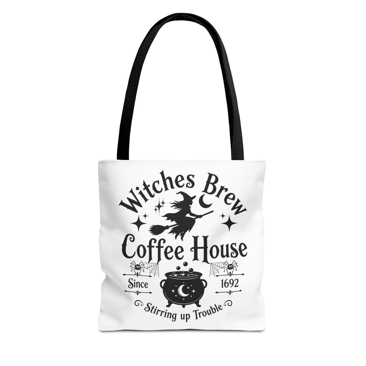 Witches Brew Coffee House Halloween Tote Bag | All-Over Print Printify