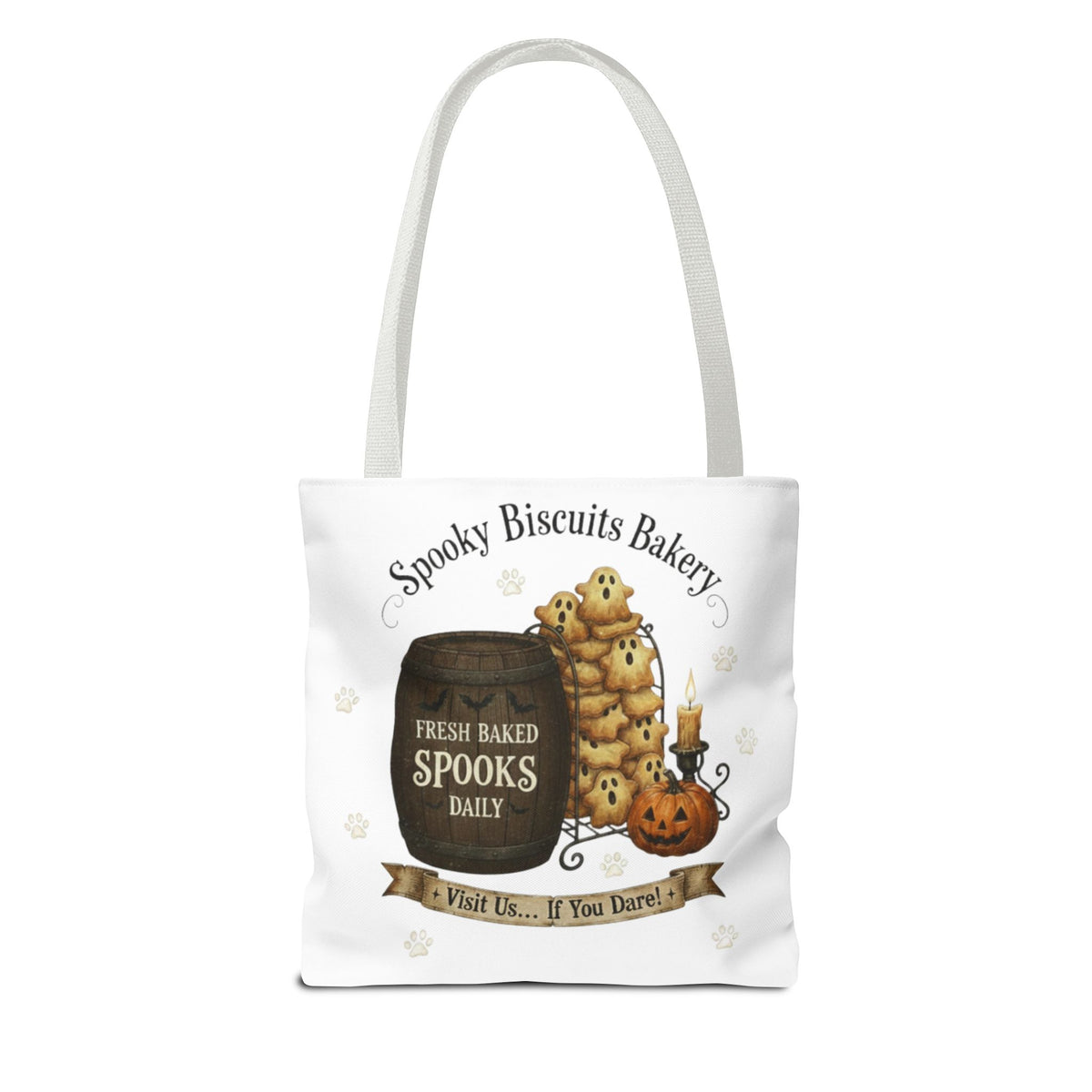 Spooky Biscuits Halloween Tote Bag | All-Over Print Printify