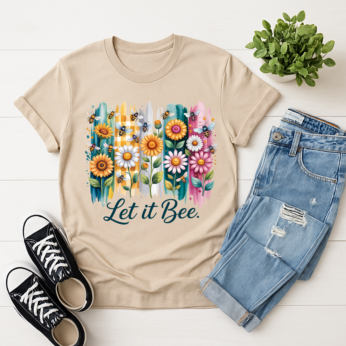 Let It Bee Graphic Tee | TheCraftNook TheCraftNook