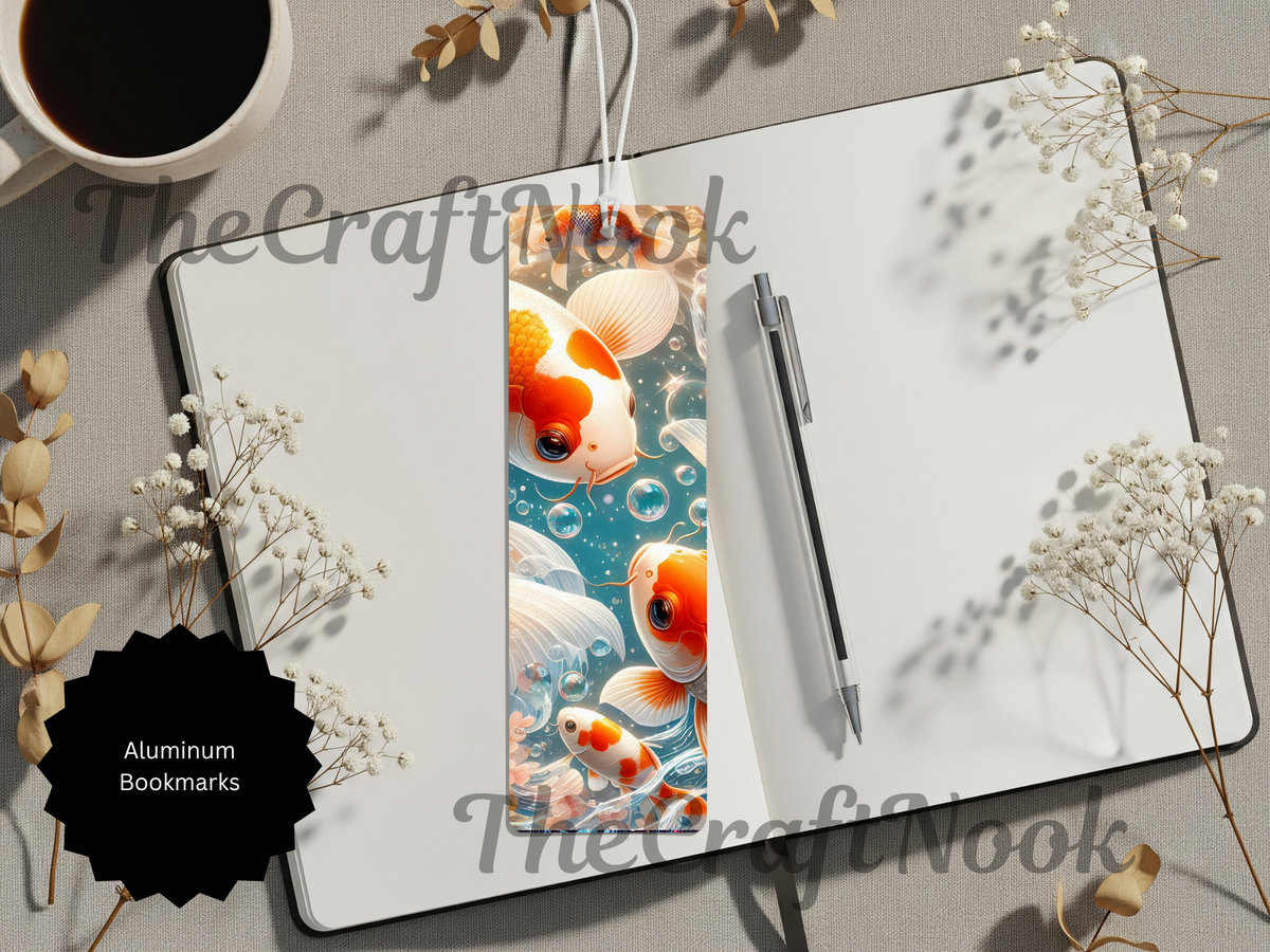 Koi Fish Bookmarks – Handcrafted Metal Bookmarks with Beads & Glitter TheCraftNook