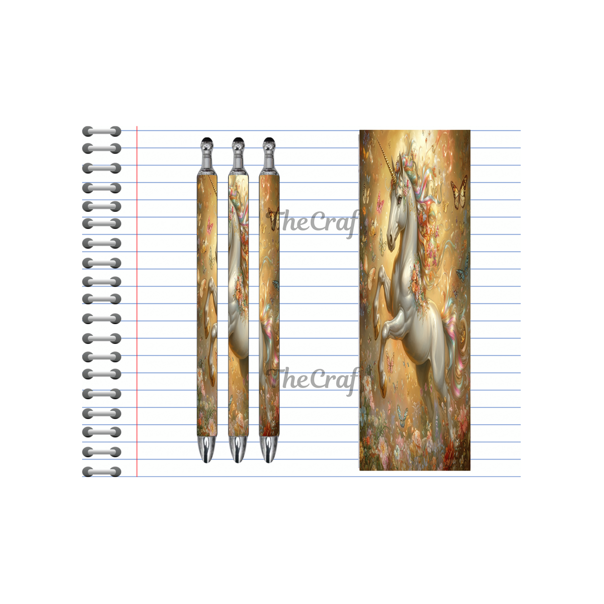 Refillable Pens, Unicorn Images multiple options and Images available. TheCraftNook
