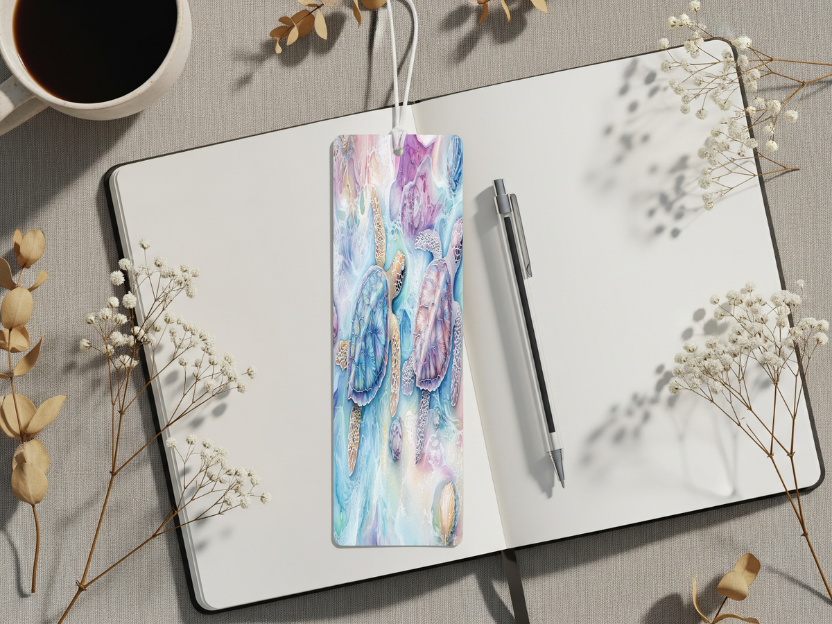 Aluminum Metal Bookmarks, Sea Turtle Images Bring a splash of the sea to every page TheCraftNook