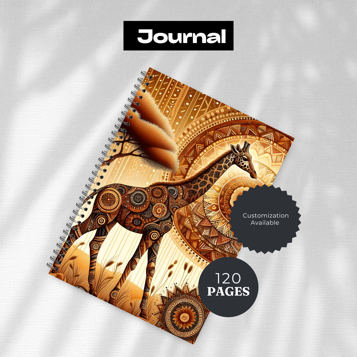 Tall & Kind Giraffe Writing Journal TheCraftNook