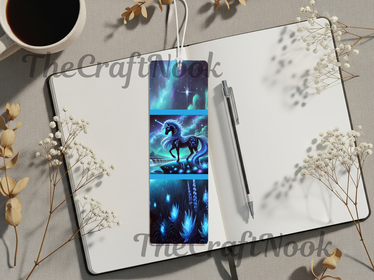 Aluminum Metal Bookmarks, Unicorn Images TheCraftNook