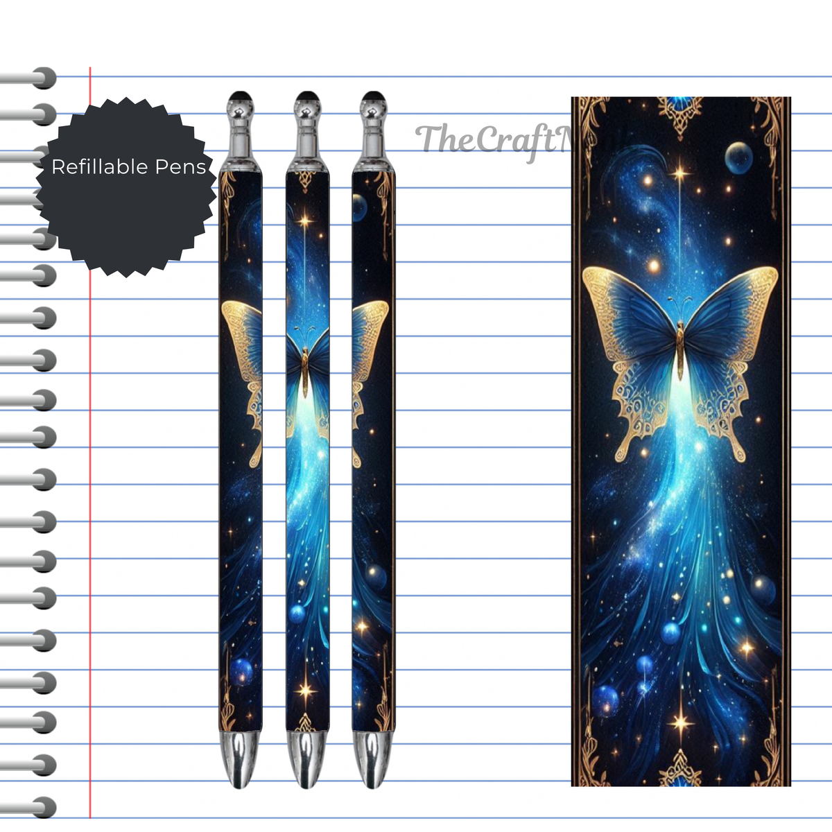 Butterfly Refillable Pens, multiple options and Images available. TheCraftNook