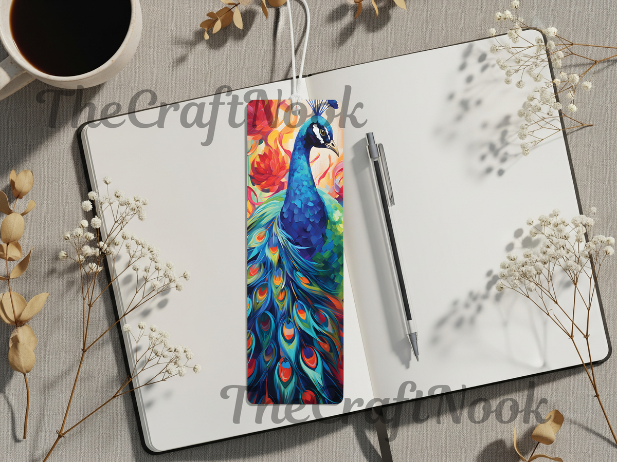 Aluminum Metal Bookmarks, Peacock Images, A little luxury for every chapter TheCraftNook