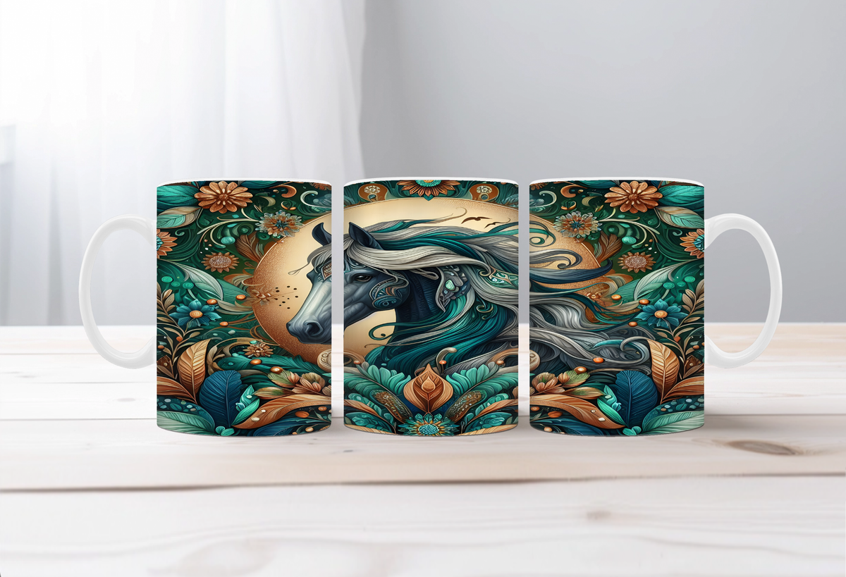 Horse Image Coffee Mugs Grace in Motion TheCraftNook