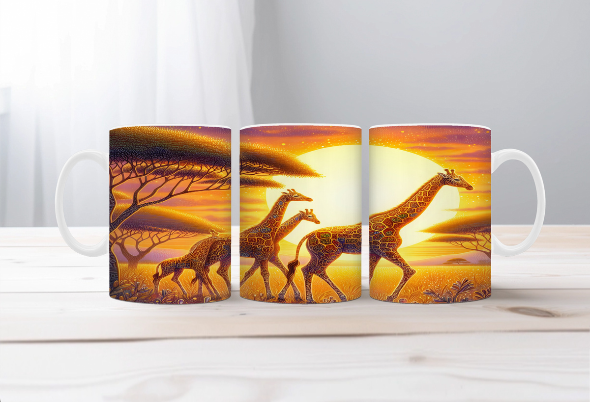 Tall Sips Giraffe Coffee Mugs, two size options. TheCraftNook