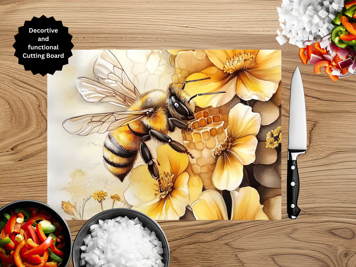 Honeybee Cutting board TheCraftNook