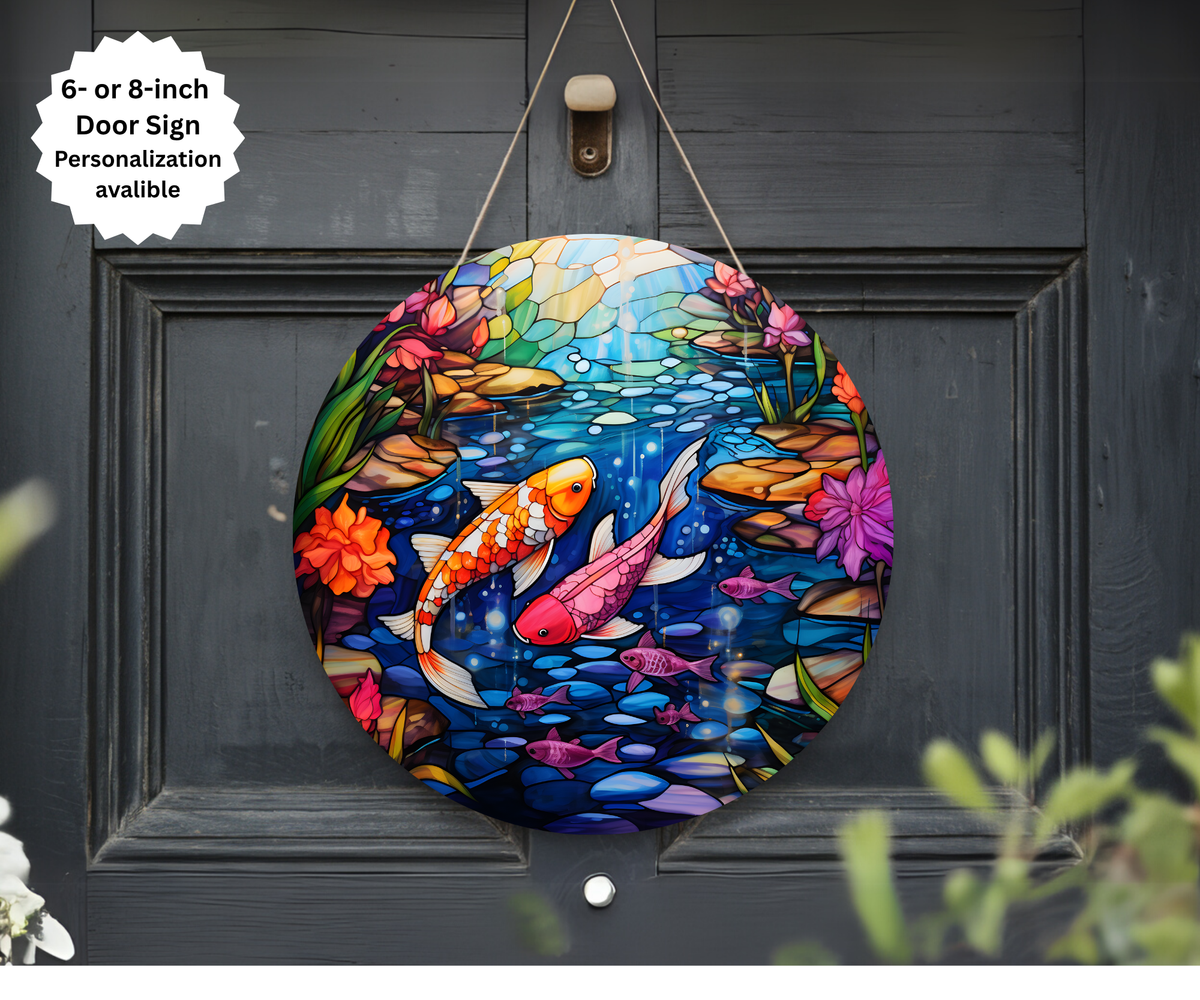 Koi Fish Door Signs TheCraftNook