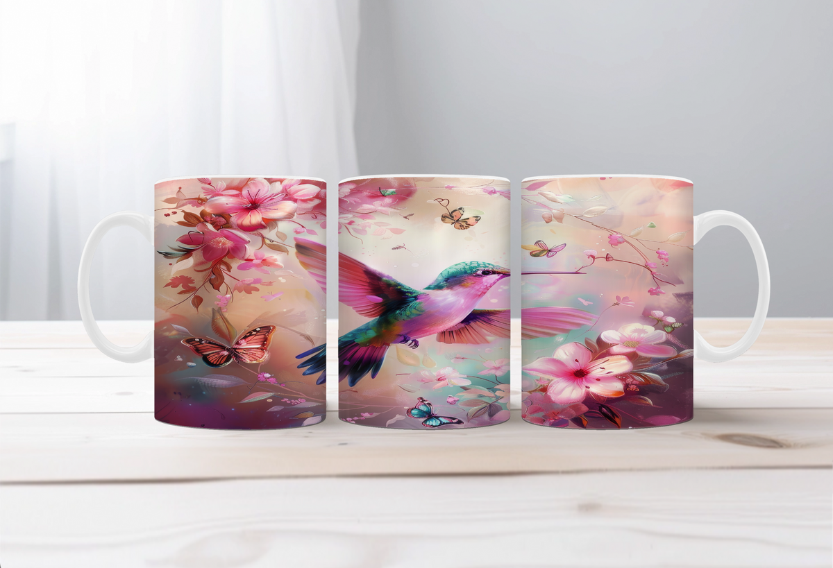Sip with a Little Flutter Hummingbird Mugs. Two Sizes and Multiple images to choose from. TheCraftNook