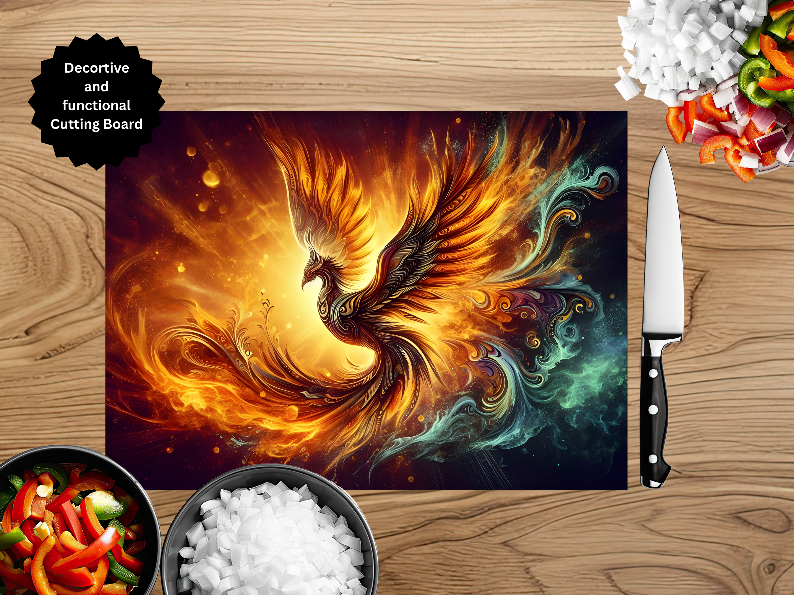Phoenix Glass Cutting Board - Tempered Glass Kitchen
