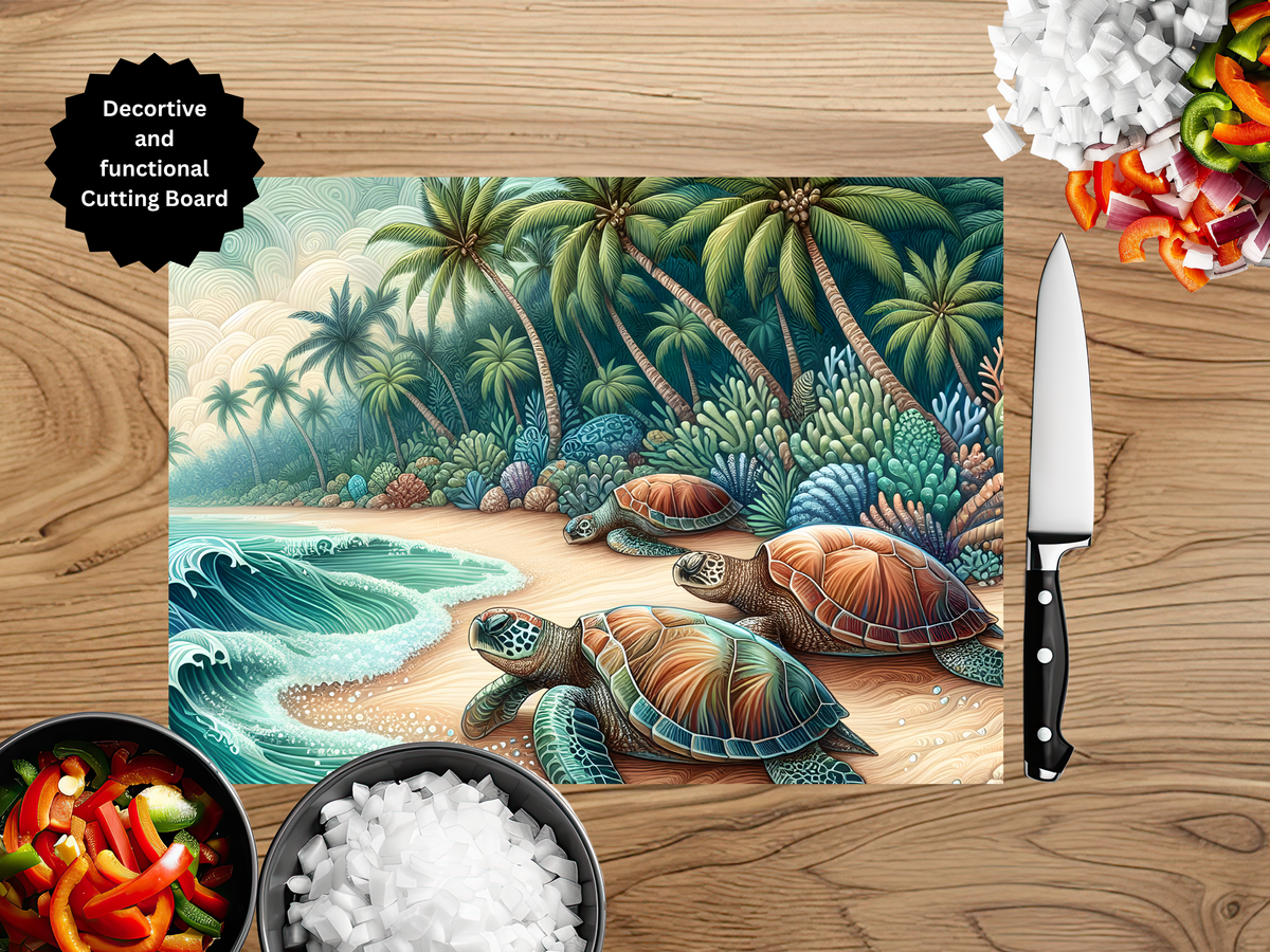 Sea Turtle Cutting Board TheCraftNook