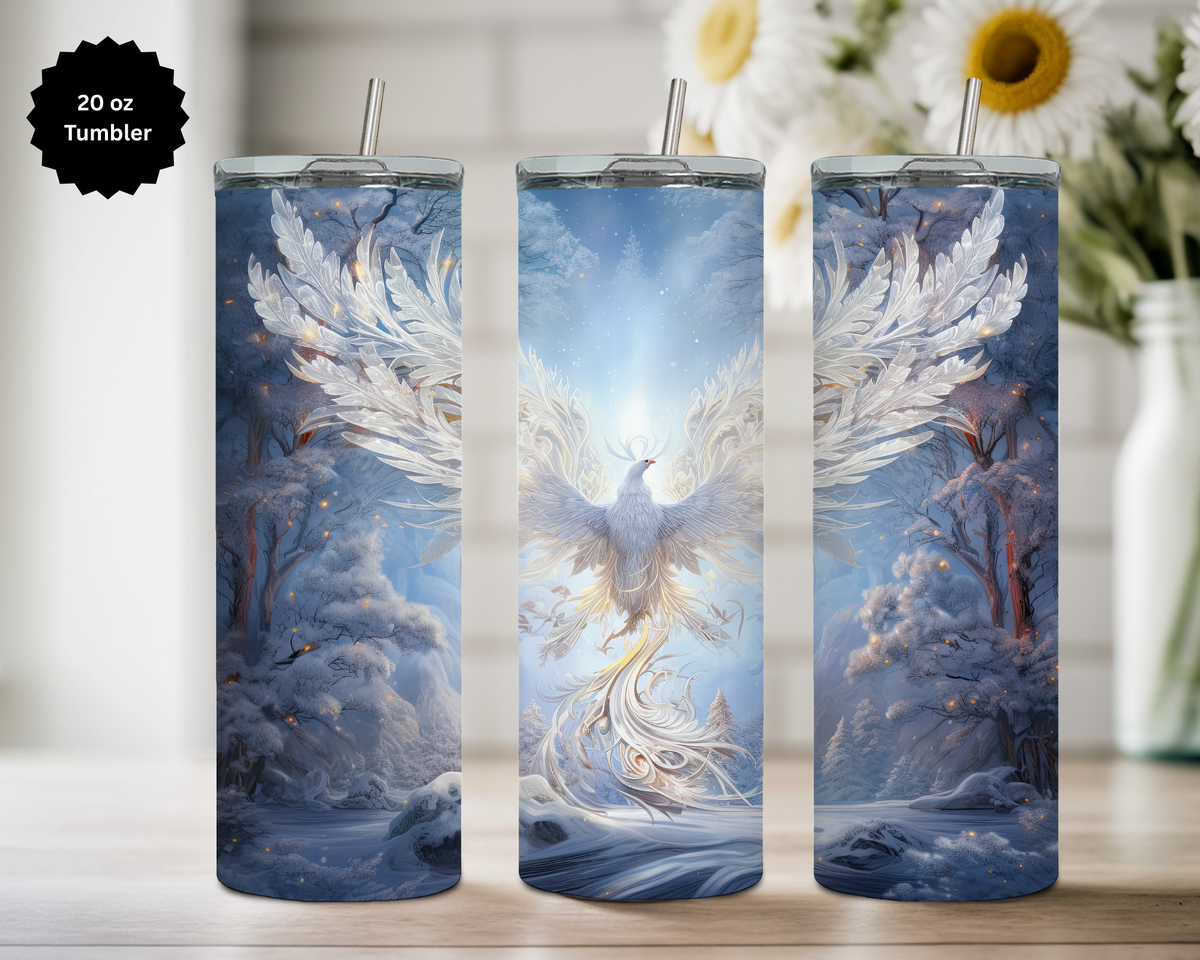 Phoenix 20 oz Stainless Steel Tumbler - Rise & Shine Collection TheCraftNook