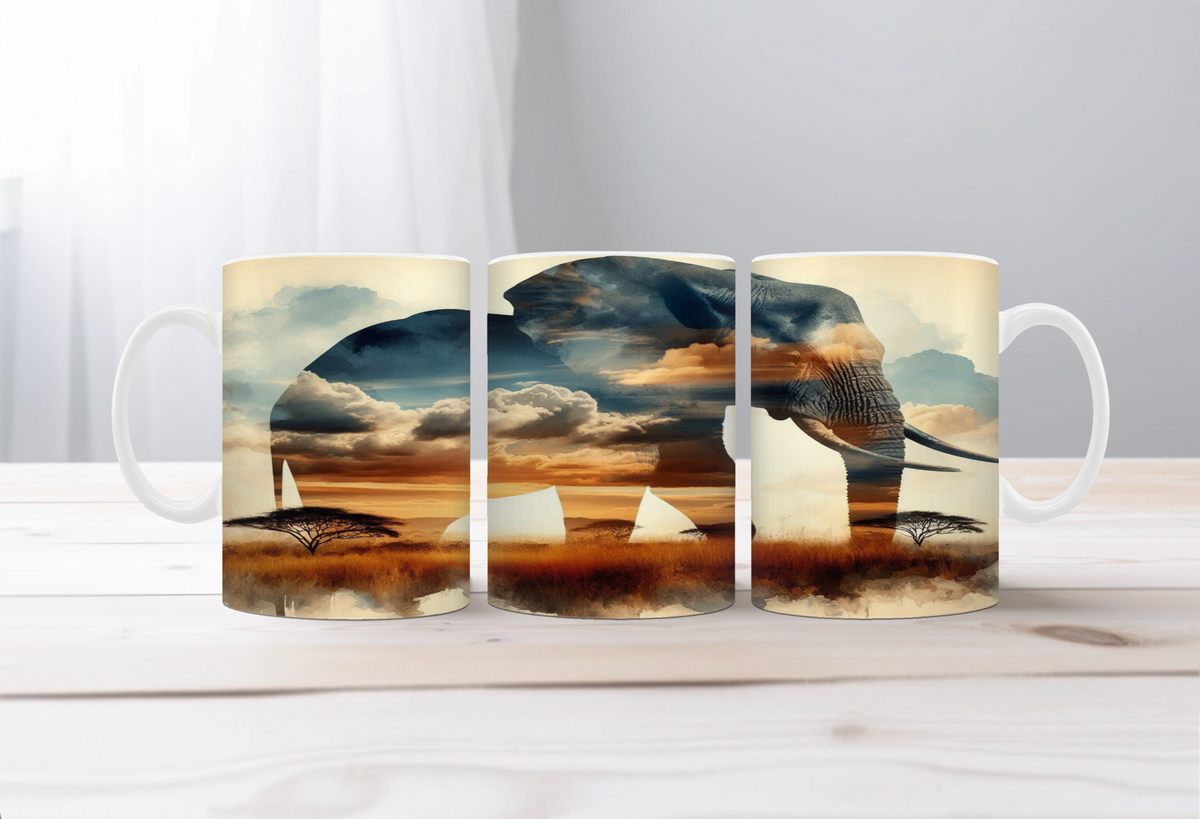 Elephant Image Coffee Mugs. Multiple images to choose from with personalization options. TheCraftNook