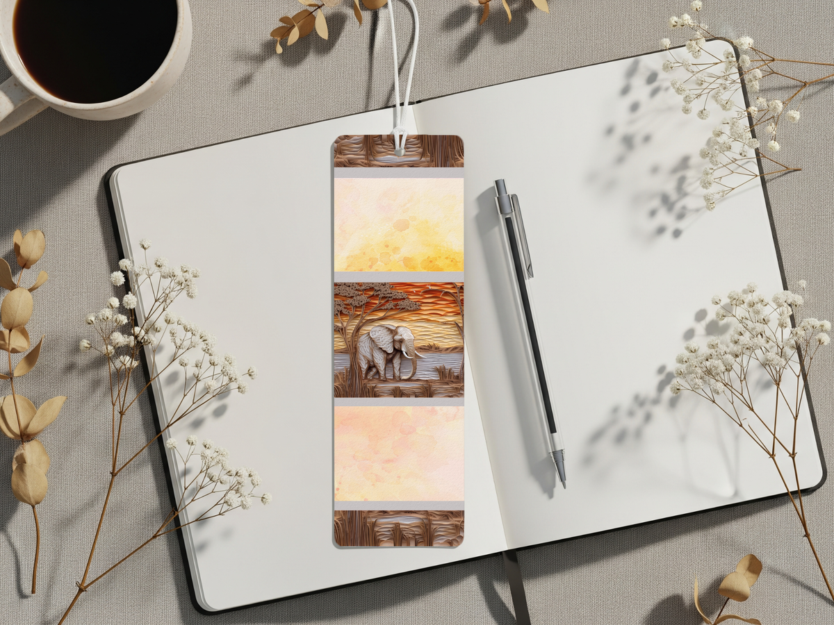 Aluminum Metal Bookmarks, Elephant Images TheCraftNook