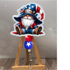 Patriotic Gnome Badge Pull TheCraftNook